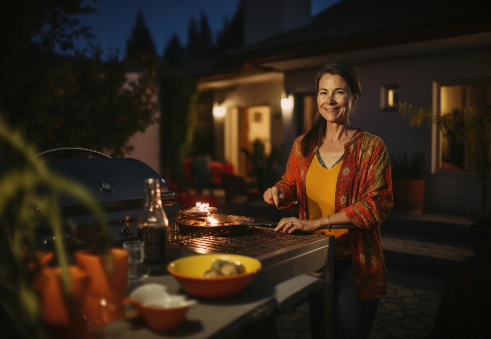 Stainless Steel BBQ Grill with Side Table